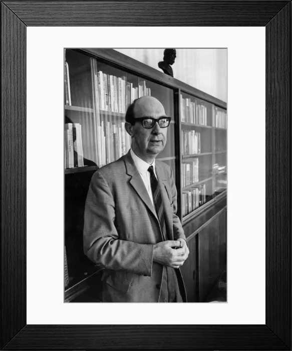 Framed Print : English poet and novelist Philip Arthur Larkin, who was born in Coventry. July 1972