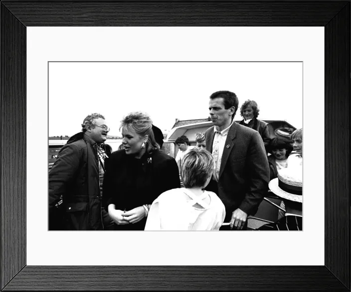 Framed Print : Eastenders stars Tom Watt and Letitia Dean, aka Lofty and Sharon Framed Print : Eastenders stars Tom Watt and Letitia Dean, aka Lofty and Sharon