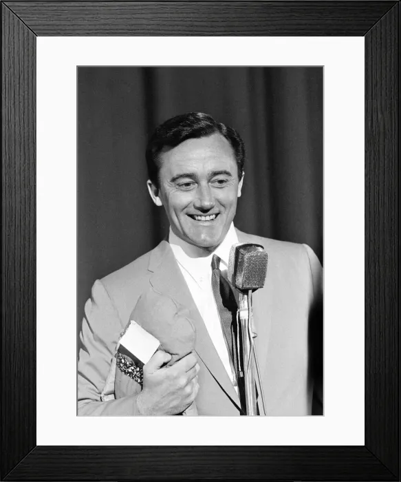 Framed Print : Robert Vaughn, actor who plays the role of secret agent Napoleon Solo in NBC show The Man