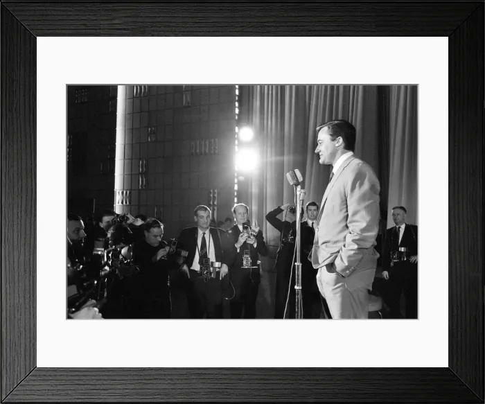 Framed Print : Robert Vaughn, actor who plays the role of secret agent Napoleon Solo in NBC show The Man Framed Print : Robert Vaughn, actor who plays the role of secret agent Napoleon Solo in NBC show The Man