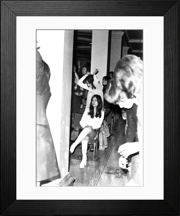 Framed Print : Glam rock band Slade perform in concert at Newcastle City Hall 4 November 1972 - One fan