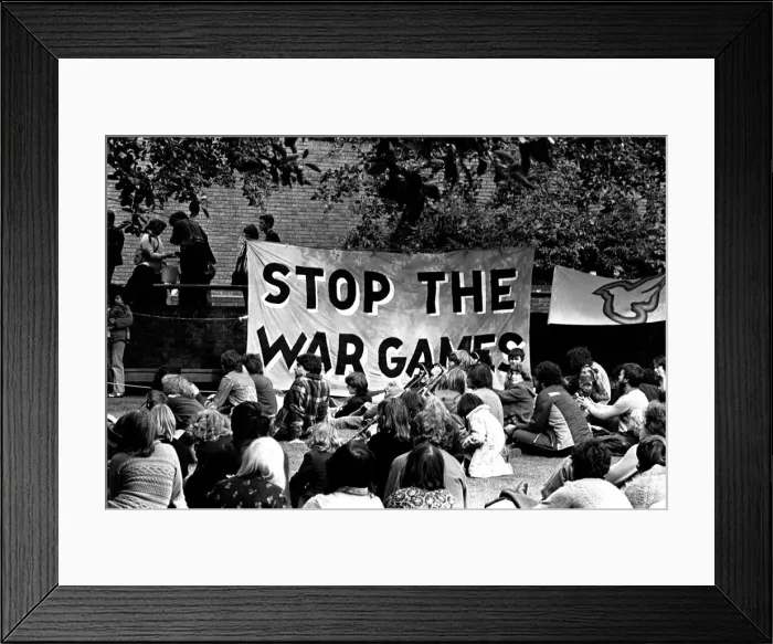 Framed Print : Actress Julie Christie attends a Stop the War Games Rally at Eldon Square in Newcastle 13