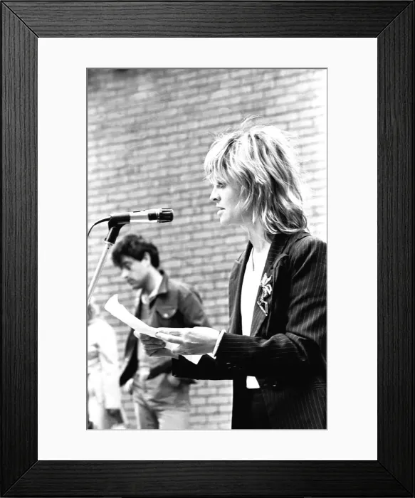 Framed Print : Actress Julie Christie attends a Stop the War Games Rally at Eldon Square in Newcastle 13 Framed Print : Actress Julie Christie attends a Stop the War Games Rally at Eldon Square in Newcastle 13