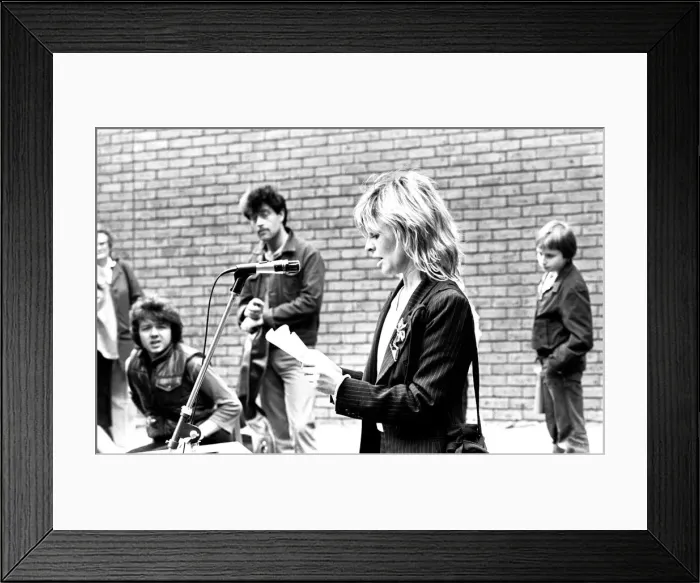 Framed Print : Actress Julie Christie attends a Stop the War Games Rally at Eldon Square in Newcastle 13 Framed Print : Actress Julie Christie attends a Stop the War Games Rally at Eldon Square in Newcastle 13