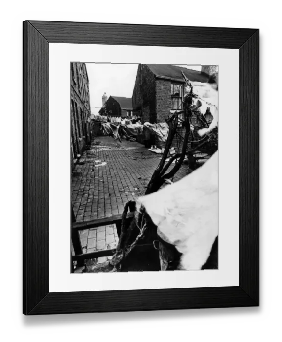 Framed Print : Slum housing in Birmingham. Area unnamed. November 1966 Framed Print : Slum housing in Birmingham. Area unnamed. November 1966