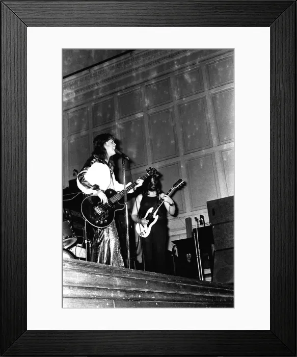 Framed Print : Singer Suzi Quatro performs in concert at Newcastle City Hall 4 November 1972 Framed Print : Singer Suzi Quatro performs in concert at Newcastle City Hall 4 November 1972