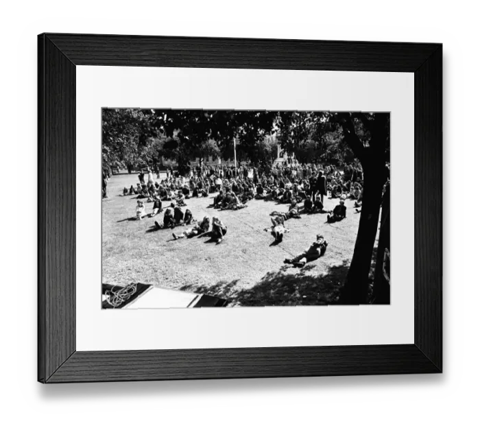 Framed Print : Actress Julie Christie attends a Stop the War Games Rally at Eldon Square in Newcastle 13