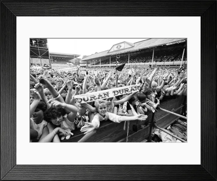 Framed Print : Duran Duran in Concert at Villa Park, Birmingham, Saturday 23rd July 1983. Crowd Scenes Framed Print : Duran Duran in Concert at Villa Park, Birmingham, Saturday 23rd July 1983. Crowd Scenes