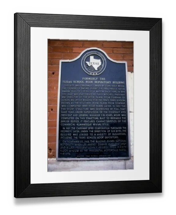 Framed Print : Texas book depository building in Dallas, Texas, from where US President John F Kennedy