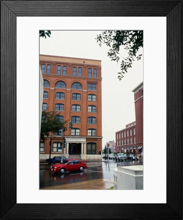 Framed Print : Texas book depository building in Dallas, Texas, from where US President John F Kennedy