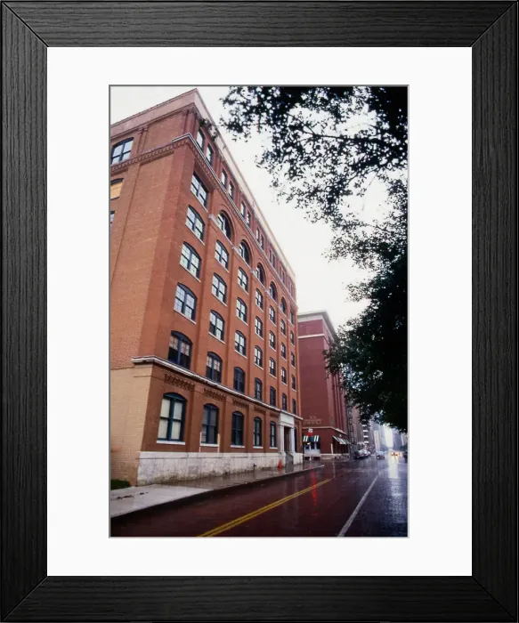 Framed Print : The Texas book depository building in Dallas, Texas, from where US President John F Framed Print : The Texas book depository building in Dallas, Texas, from where US President John F