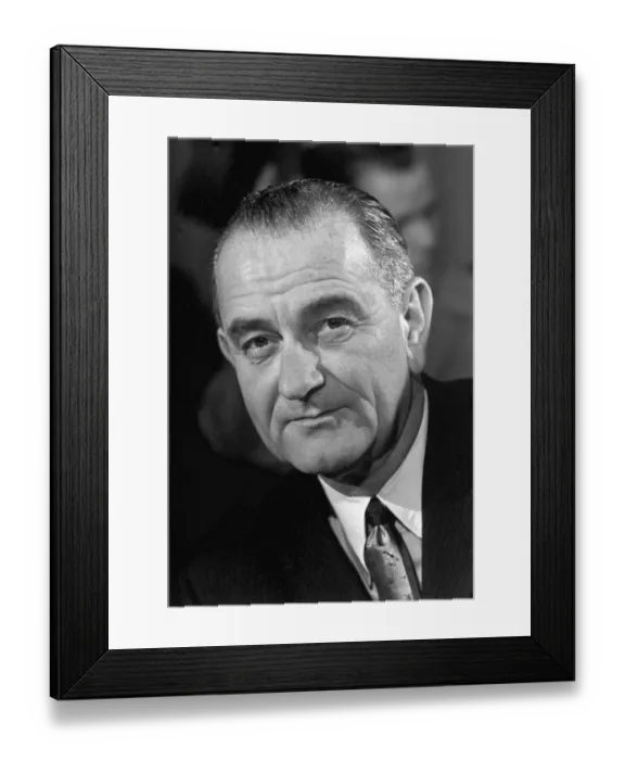 Framed Print : American Senator and Vice President elect of the United States Lyndon Johnson Framed Print : American Senator and Vice President elect of the United States Lyndon Johnson