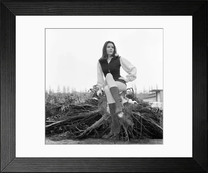 Framed Print : Diana Rigg, Actress a. k. a. Emma Peel, dressed as Robin Hood for an episode of Framed Print : Diana Rigg, Actress a. k. a. Emma Peel, dressed as Robin Hood for an episode of