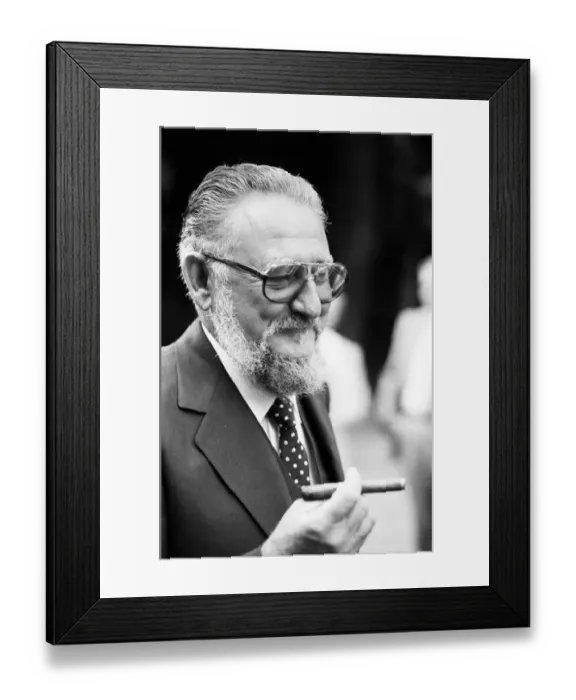 Framed Print : Ramon Castro, brother of the famous Fidel Castro (who was at the time President of Cuba)