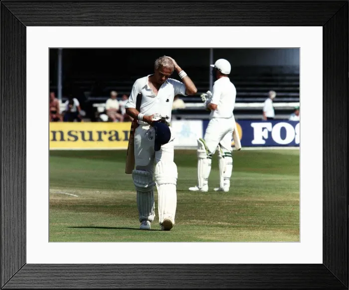 Framed Print : David Gower cricketer Test Exit Circa 1990 Framed Print : David Gower cricketer Test Exit Circa 1990