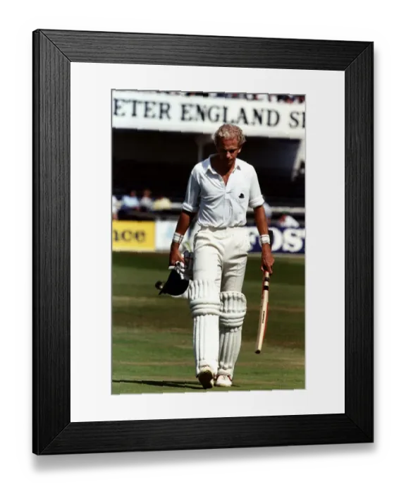 Framed Print : David Gower cricketer in action for England, circa 1990 Framed Print : David Gower cricketer in action for England, circa 1990
