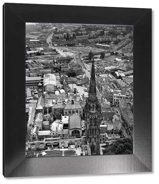 Rebuilding Coventry, Aerial view of the City Centre looking South from the Cathedral