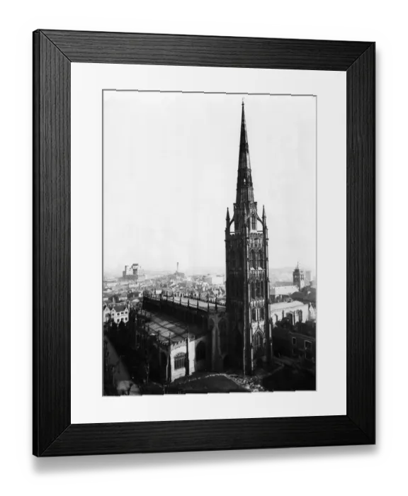 Framed Print : General view showing Coventry Cathedral, pre 1939
