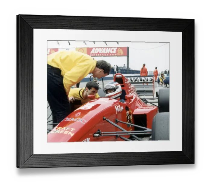 Framed Print : Christian Horner, in his F2 car at Donington, 28th October 1996 Framed Print : Christian Horner, in his F2 car at Donington, 28th October 1996