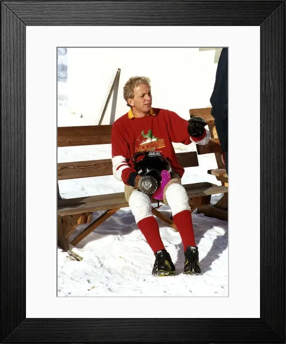 Framed Print : David Gower former England Cricket captain enjoys skiing break on the Cresta Run Framed Print : David Gower former England Cricket captain enjoys skiing break on the Cresta Run