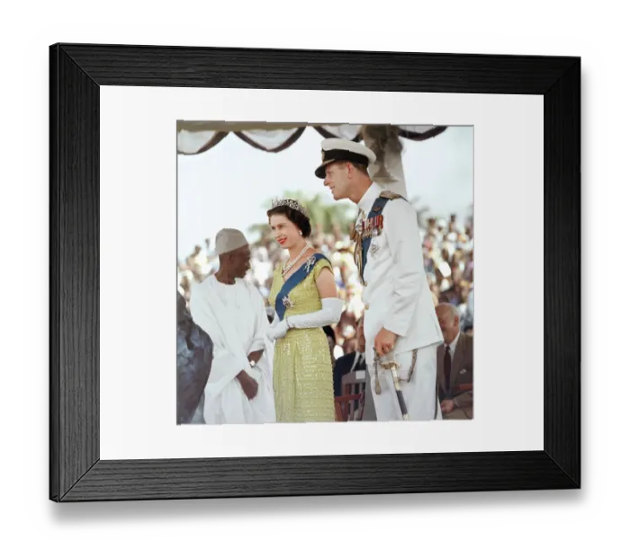 Framed Print : Queen Elizabeth II with her husband Prince Philip, the Duke of Edinburgh