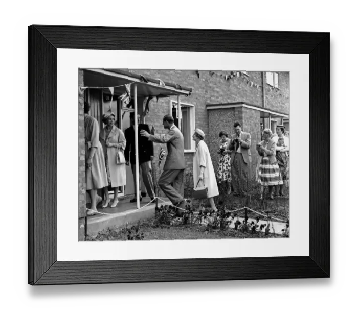 Framed Print : Queen Elizabeth II and Prince Philip during a visit to the city of Durham - The Queen