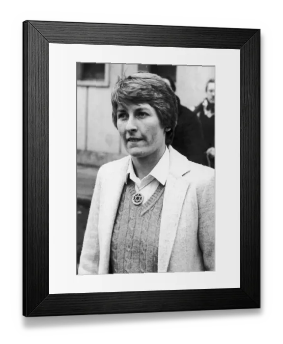 Framed Print : Janet Ross, former Secretary of actress Julie Goodyear, March 1982 Framed Print : Janet Ross, former Secretary of actress Julie Goodyear, March 1982