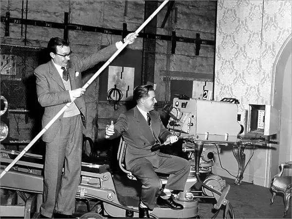 Morecambe and Wise rehearsing at Lime Grove Studios for the television show
