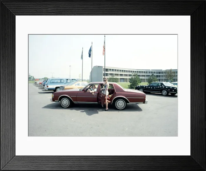 Framed Print : Trevor Francis poses next to his outside the Pontiac Silverdome Framed Print : Trevor Francis poses next to his outside the Pontiac Silverdome