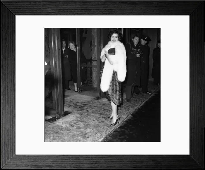 Framed Print : Premiere of Cowboy at Odeon Leicester Square. Actress marla Landi photographed on her way Framed Print : Premiere of Cowboy at Odeon Leicester Square. Actress marla Landi photographed on her way