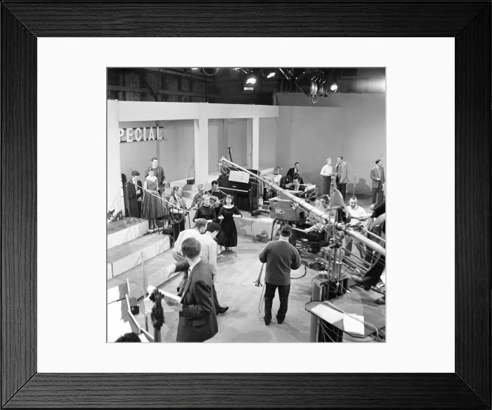 Framed Print : Behind the Scenes, on the set of BBC TV Programme, Six-Five Special Framed Print : Behind the Scenes, on the set of BBC TV Programme, Six-Five Special