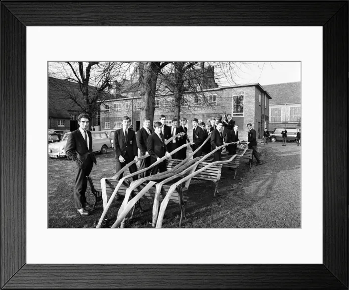 Framed Print : Warwick School fire brigade, 13th December 1966 Framed Print : Warwick School fire brigade, 13th December 1966