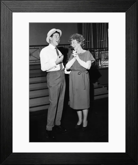 Framed Print : Dame Edith Evans seen here with Max Bygraves 16th July 1964 Framed Print : Dame Edith Evans seen here with Max Bygraves 16th July 1964