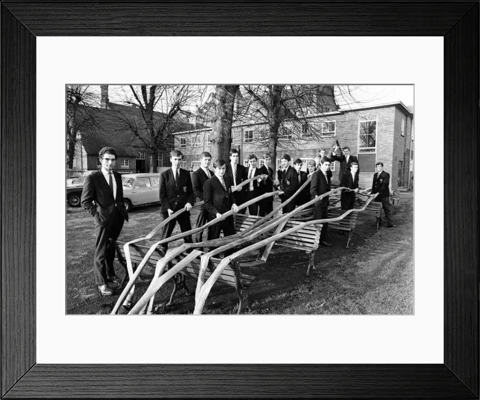 Framed Print : Warwick School fire brigade, 13th December 1966