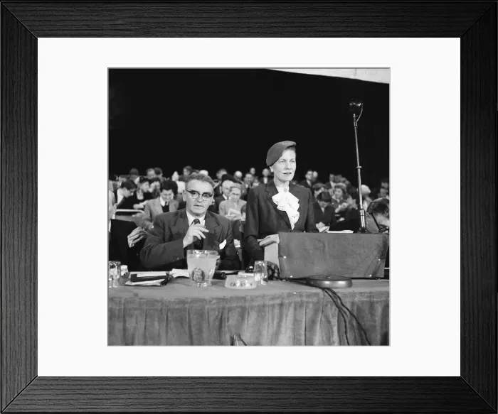 Framed Print : Labour Party Conference 10th October 1955. The Conference Chairman, Dr Framed Print : Labour Party Conference 10th October 1955. The Conference Chairman, Dr