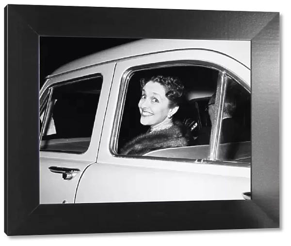 Actress Joyce Grenfell seen here arriving at Buckingham Palace for a pre wedding party