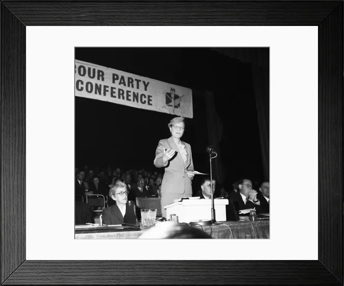 Framed Print : Labour Party Conference 10th October 1955. The Conference Chairman, Dr Framed Print : Labour Party Conference 10th October 1955. The Conference Chairman, Dr
