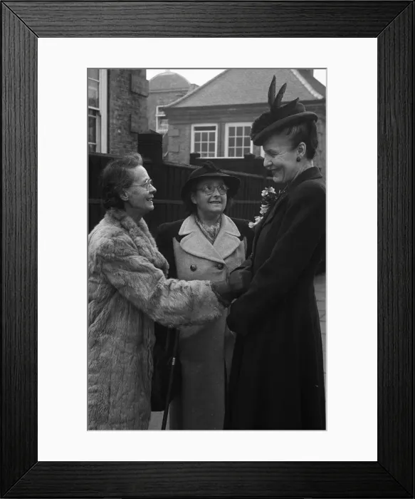 Framed Print : Making a polling day tour of her Fulham constituency. Dr Edith Summerskill Framed Print : Making a polling day tour of her Fulham constituency. Dr Edith Summerskill