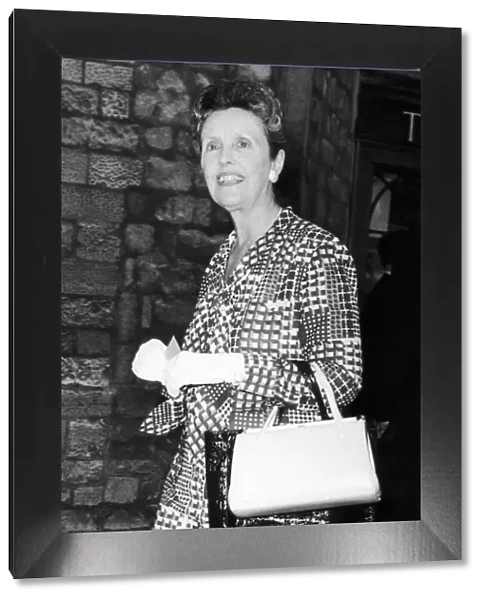 Joyce Grenfell attends the memorial service for Dame Sybil Thorndike. 2nd July 1976