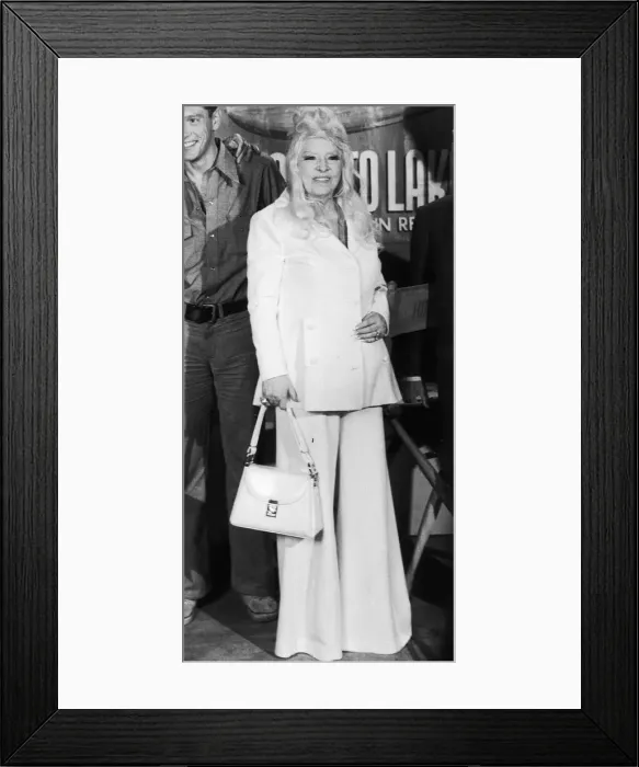Framed Print : Mae West seen here during a visit to the set of the film Hindenberg Framed Print : Mae West seen here during a visit to the set of the film Hindenberg