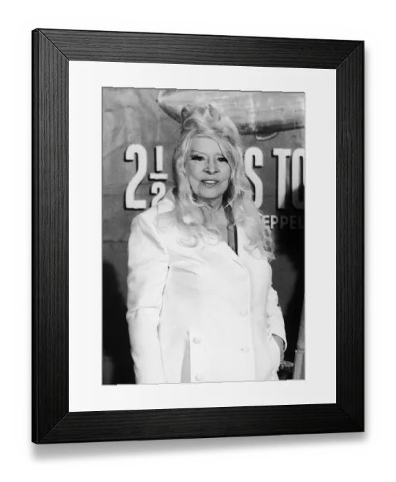 Framed Print : Mae West seen here during a visit to the set of the film Hindenberg