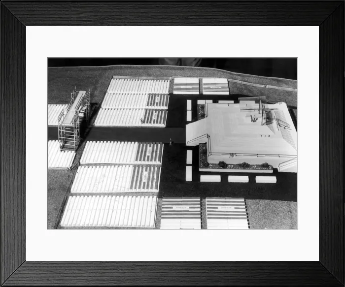 Framed Print : Photo-call to unveil Model of Podium & Accommodation to be used by Pope John Paul II for