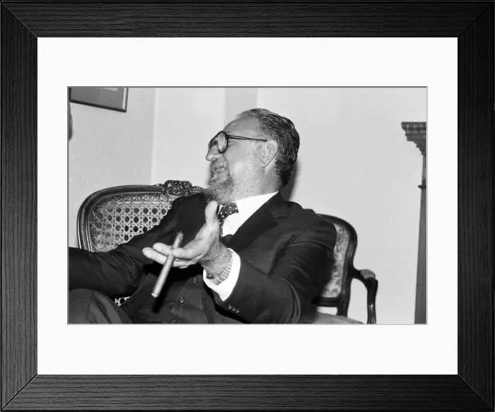 Framed Print : Ramon Castro, brother of the famous Fidel Castro (who was at the time President of Cuba)