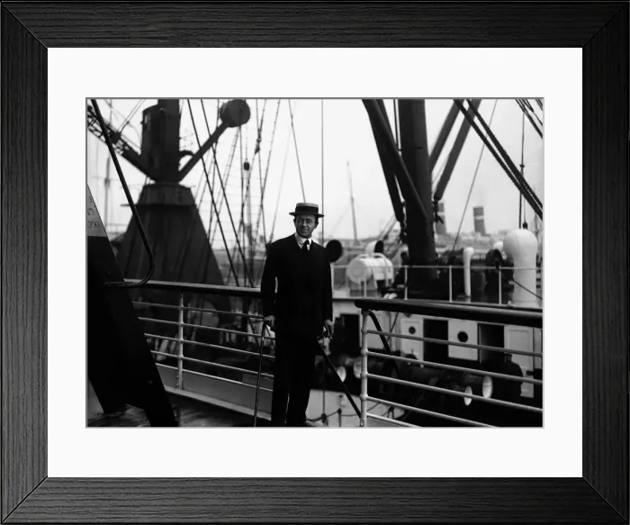 Framed Print : Captain Robert Falcon Scott aboard his ship the Terra Nova