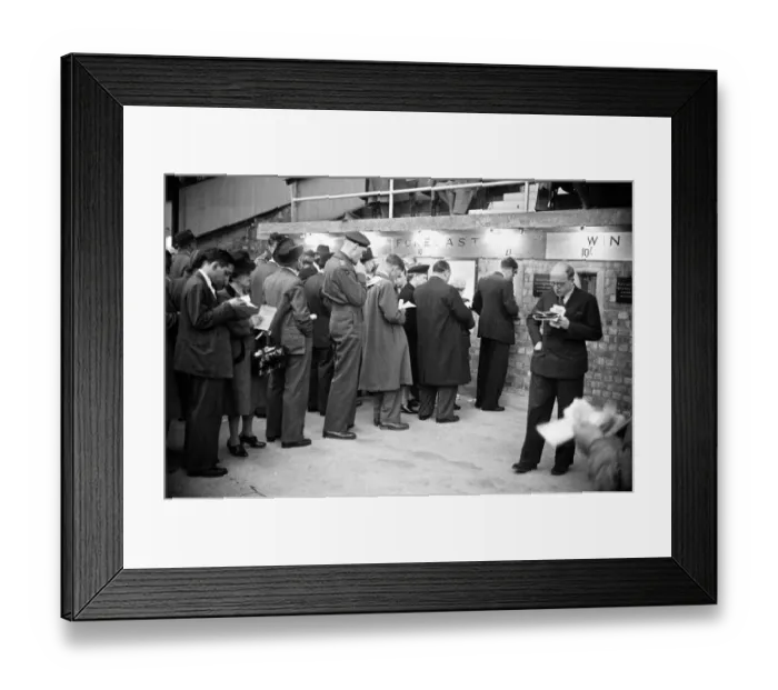 Framed Print : A night at the dogs, general views of the track and characters that work at the White