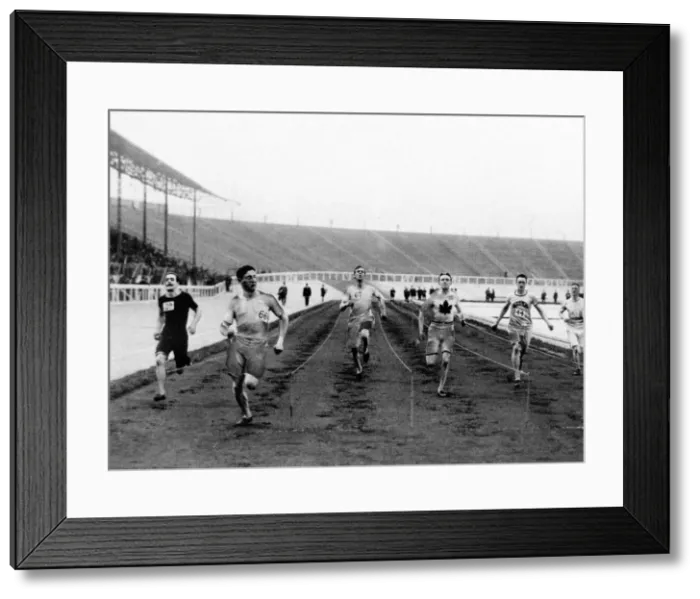 Framed Print : Olympics Games 1908 13th July 1908 the finsh of the 120 yard dash during the Olympic Framed Print : Olympics Games 1908 13th July 1908 the finsh of the 120 yard dash during the Olympic