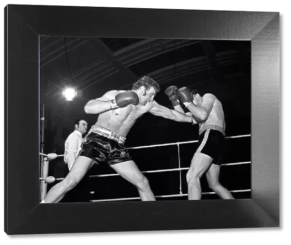 Joe Bugner Heavyweight Boxer February 1971 throws a punch at Canadian Bill Drover during