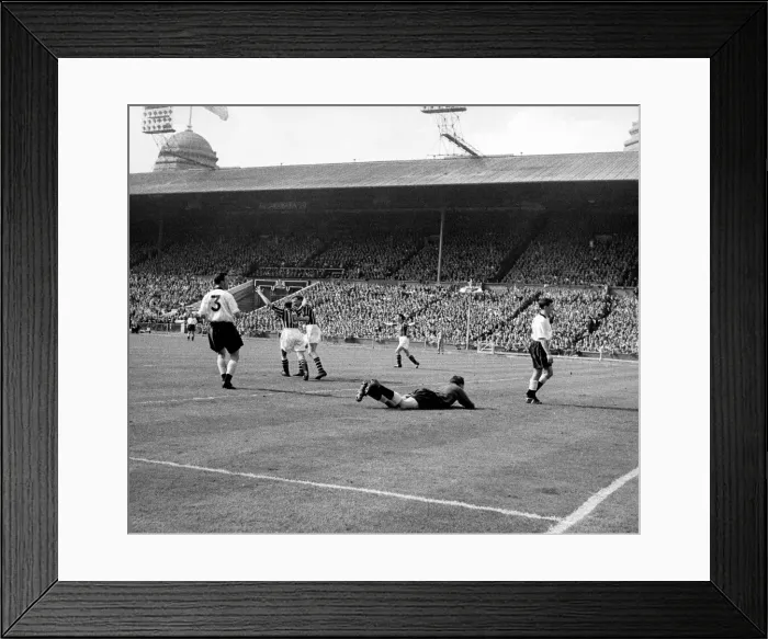 Framed Print : 1956 FA Cup Final. Manchester City 3 v. Birmingham City 1 at Wembley Stadium in London Framed Print : 1956 FA Cup Final. Manchester City 3 v. Birmingham City 1 at Wembley Stadium in London