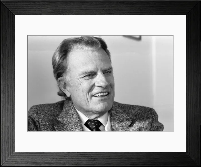 Framed Print : Billy Graham, American Christian evangelist, in London, 19th January 1984
