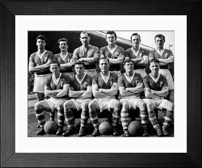 Framed Print : Birmingham City A. F. C. Left to right. Back row: G. Sissons, J. Hall, G. Merrick, T Framed Print : Birmingham City A. F. C. Left to right. Back row: G. Sissons, J. Hall, G. Merrick, T
